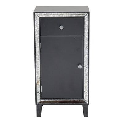1 Drawer Black Accent Cabinet W336