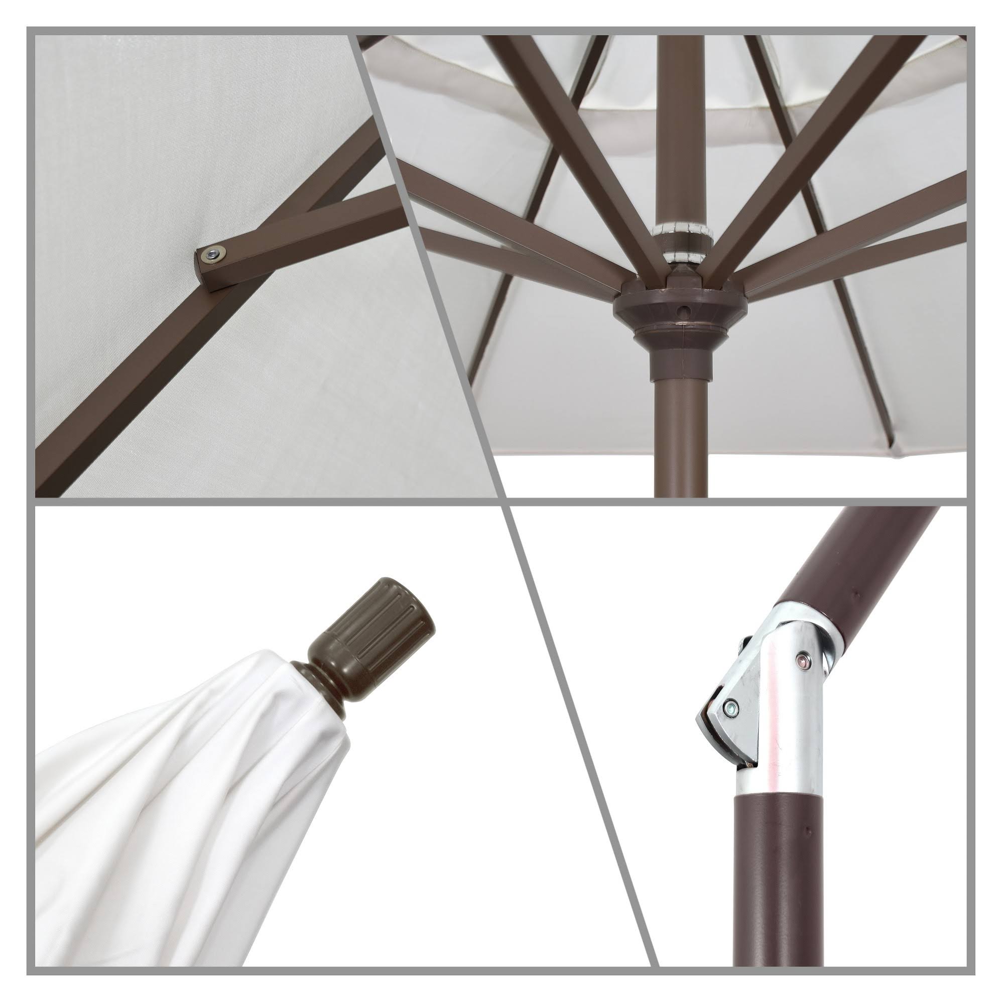 Black Aluminum Push Tilt Patio Umbrella N1957