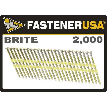 2 1/2x22 x .131 Smooth Brite Strip Nails 21 Degree 2m JobPak Y831804