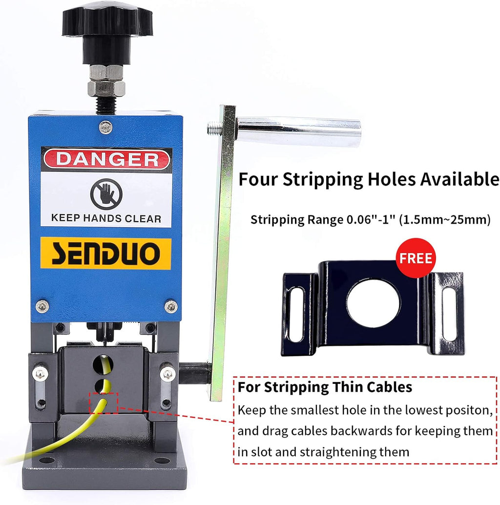 Manual Wire Stripper Machine 0.06-1 60ft/Min Cable Strippers V6881