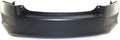 Rear Bumper Cover Primed with Single Exhaust Hole 4 Cyl Sedan M842