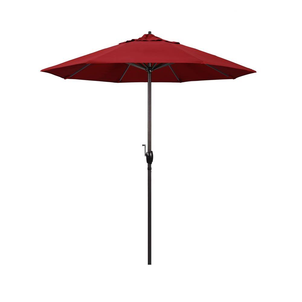 Patio Umbrella with Bronze Aluminum Pole Aluminum Ribs Auto Tilt Crank Lift W271319