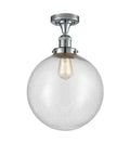 Polished Chrome 12 inch Semi-Flush Mount Light C6732