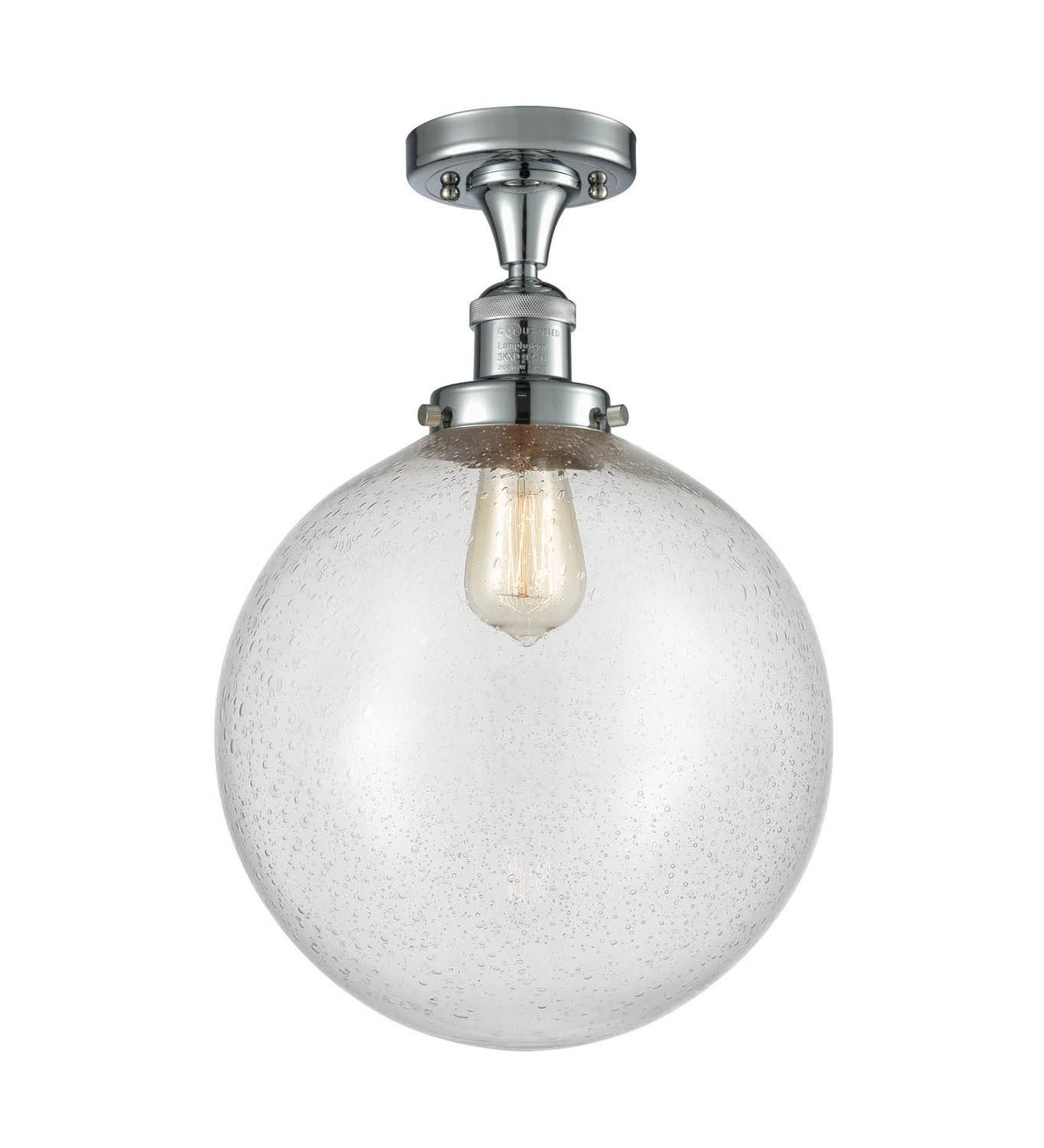 Polished Chrome 12 inch Semi-Flush Mount Light C6732