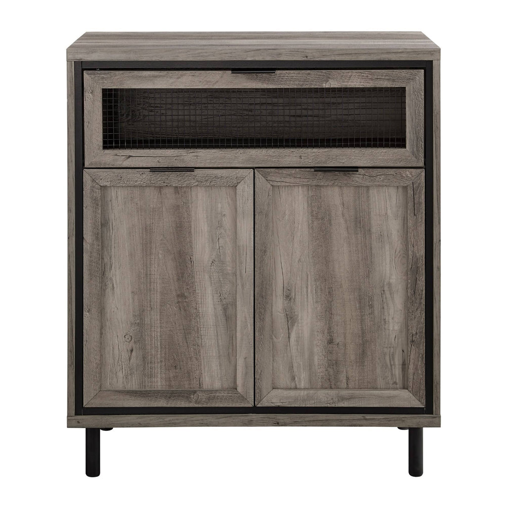 Grey Wash 2-Door Accent Cabinet X502