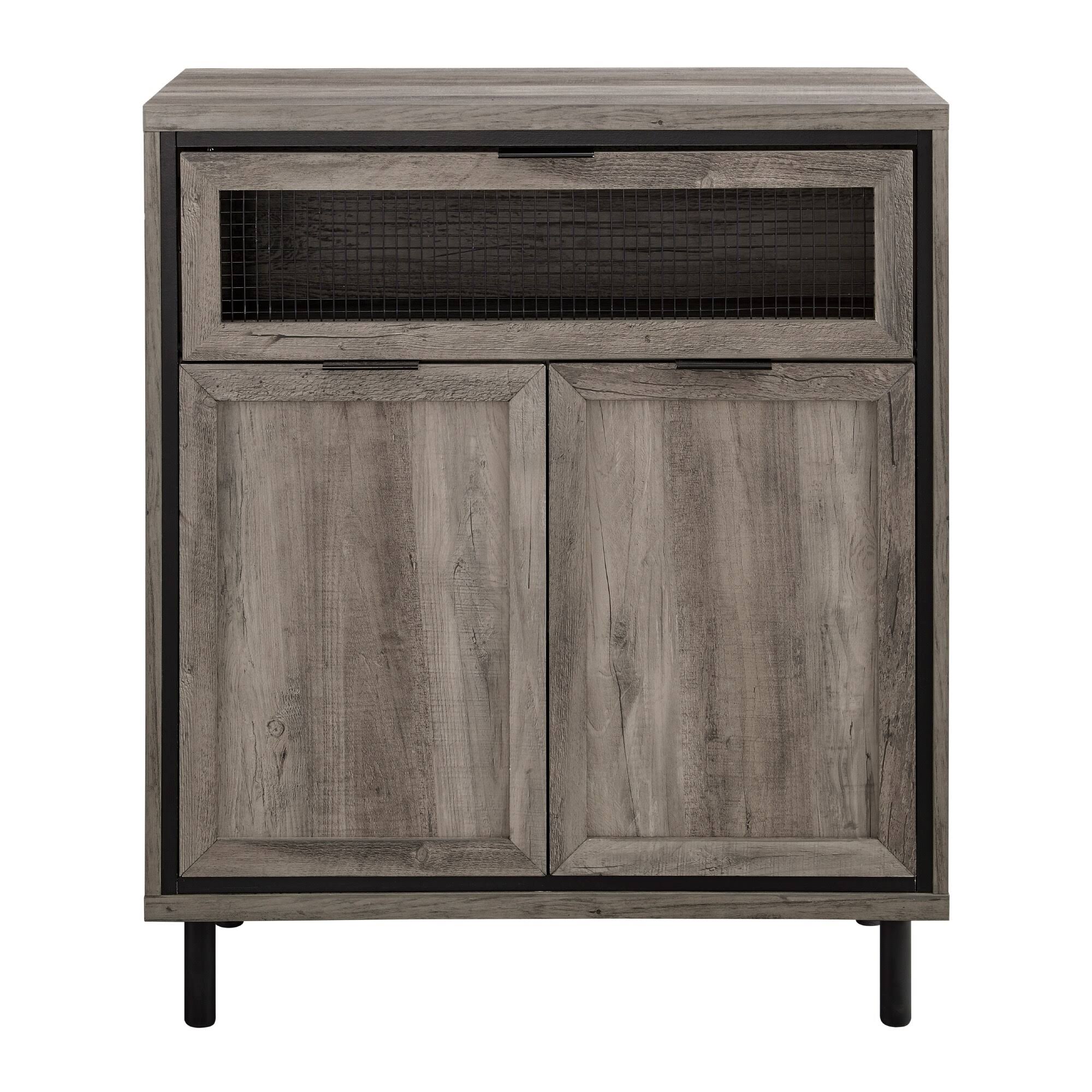 Grey Wash 2-Door Accent Cabinet X502