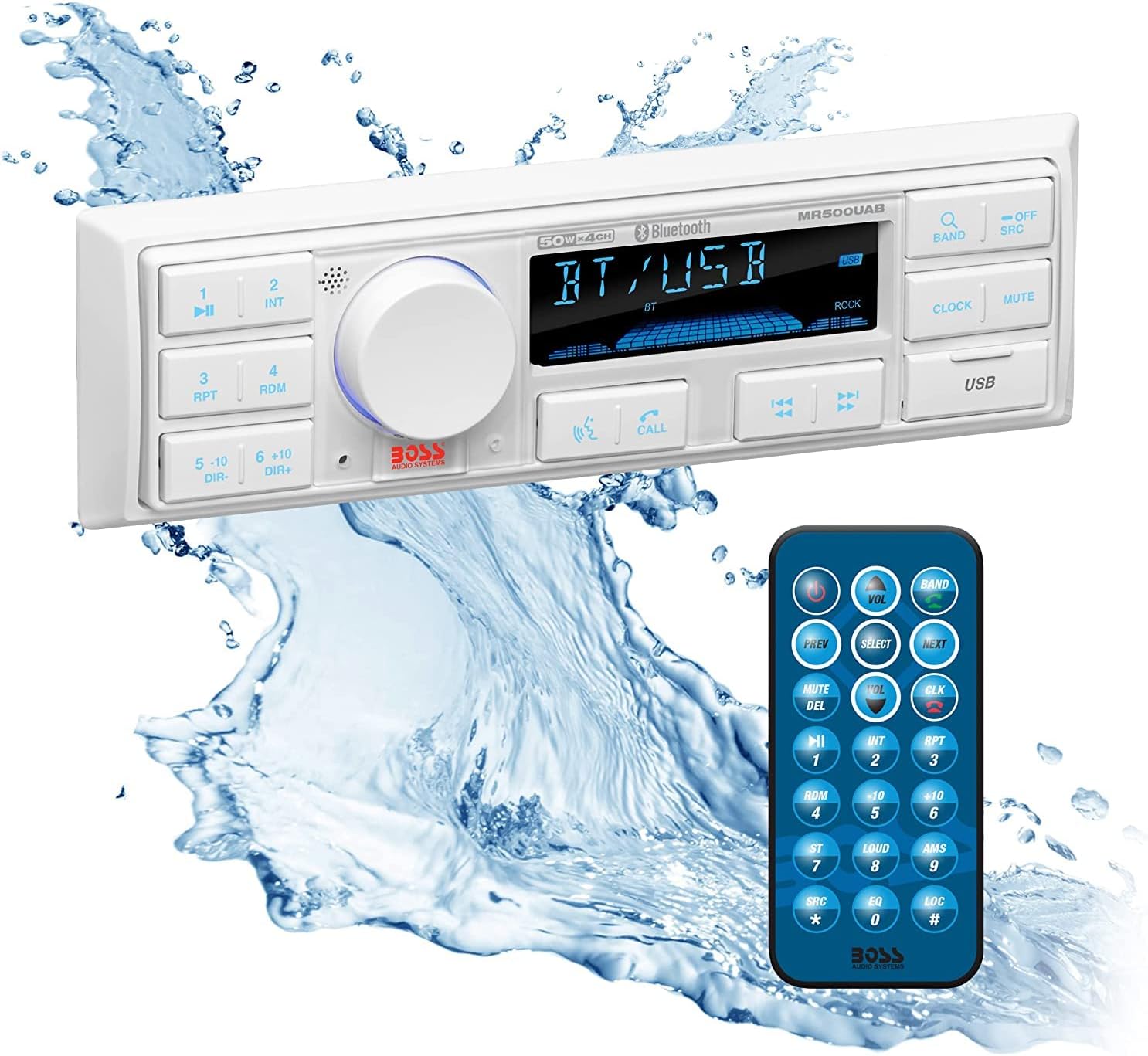 Marine Stereo & Four Speakers Boat Audio Bundle with Bluetooth M875458