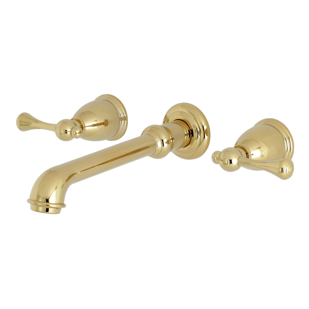 Polished Brass Center Wall Mount Bathroom Faucet P329