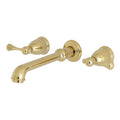 Polished Brass Center Wall Mount Bathroom Faucet P329