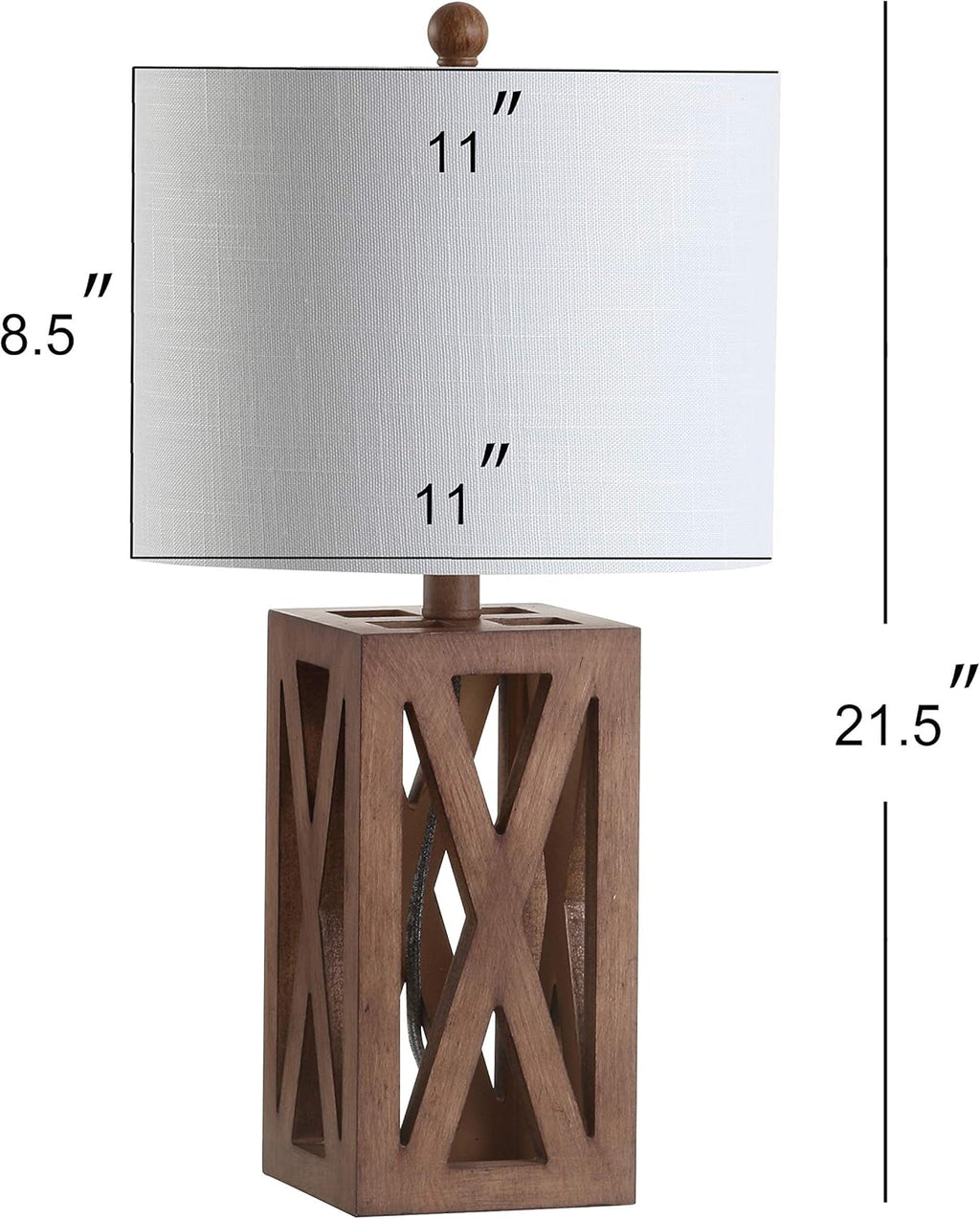Brown Wood LED Lamp Q31871