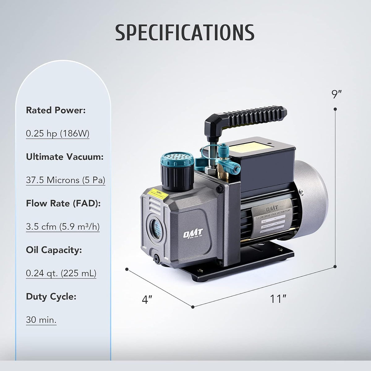 3 Way AC Gauges with 3.5cfm Vacuum Pump M399660