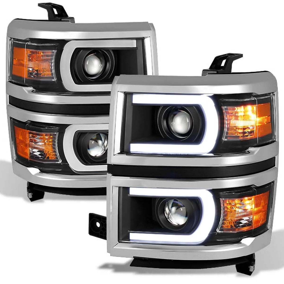 Black LED DRL Projector Headlights G580667