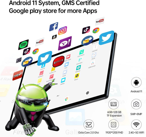 10 inch Android 11 Tablet, 6GB RAM 128GB ROM, Octa Core I978851
