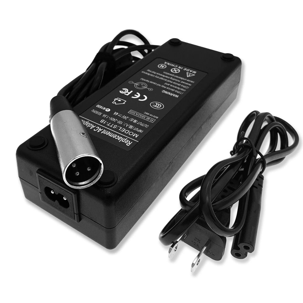 96W 24V 4A Electric Scooter Battery Charger with XLR AC Adapter Cord Q26740