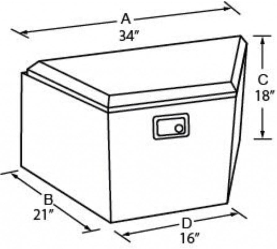 Black Aluminum Trailer Tongue Storage Box X330518