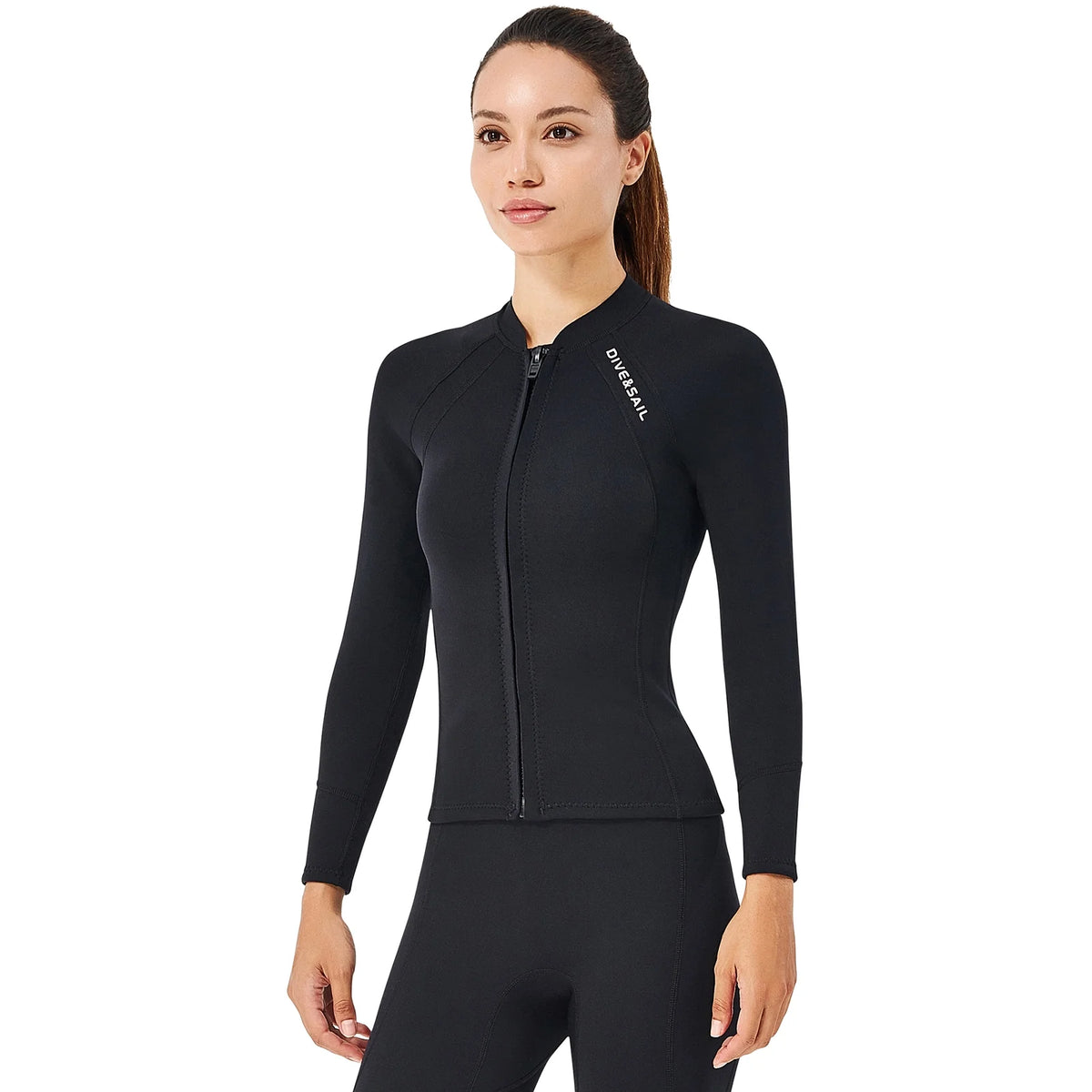 2mm Neoprene Front Zipper Wetsuits Jacket Long Sleeves N2467
