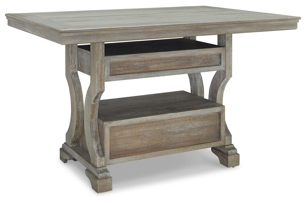 Rectangular Wood Dining Table in Light Gray Z807