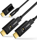 Fiber Optic HDMI Cable 150 Feet 4K 60Hz 18Gbps High Speed with Dual Micro HDMI and Standard HDMI Connector A323