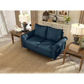 Velvet Rolled Arm Loveseat X925706