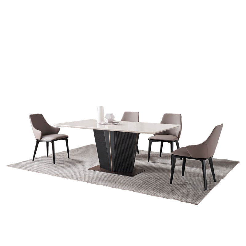Faux Leather Wood Dining Chair, Tan, Set of 2 M5584