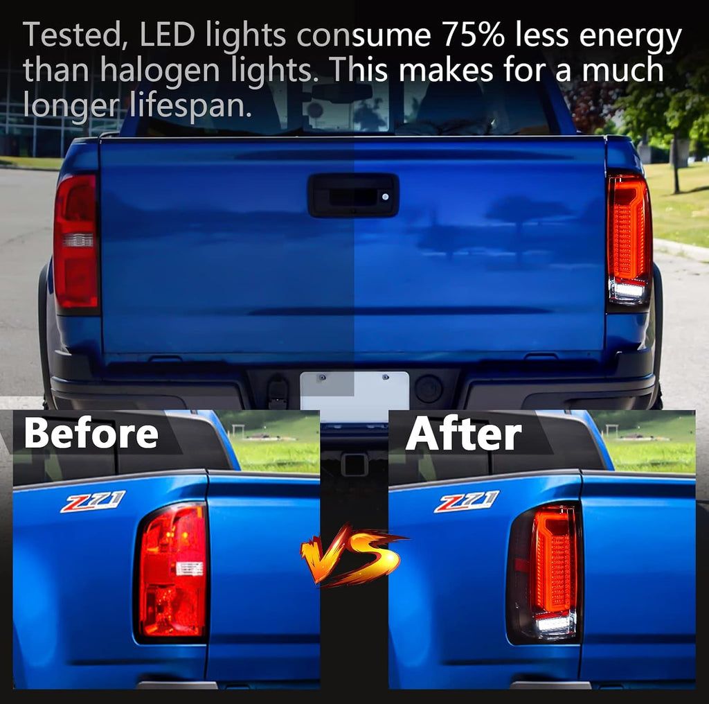 Smoked Lens LED Tail Lights Assembly O1409
