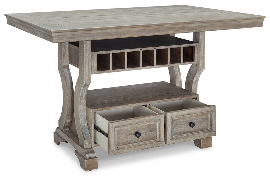 Rectangular Wood Dining Table in Light Gray Z807
