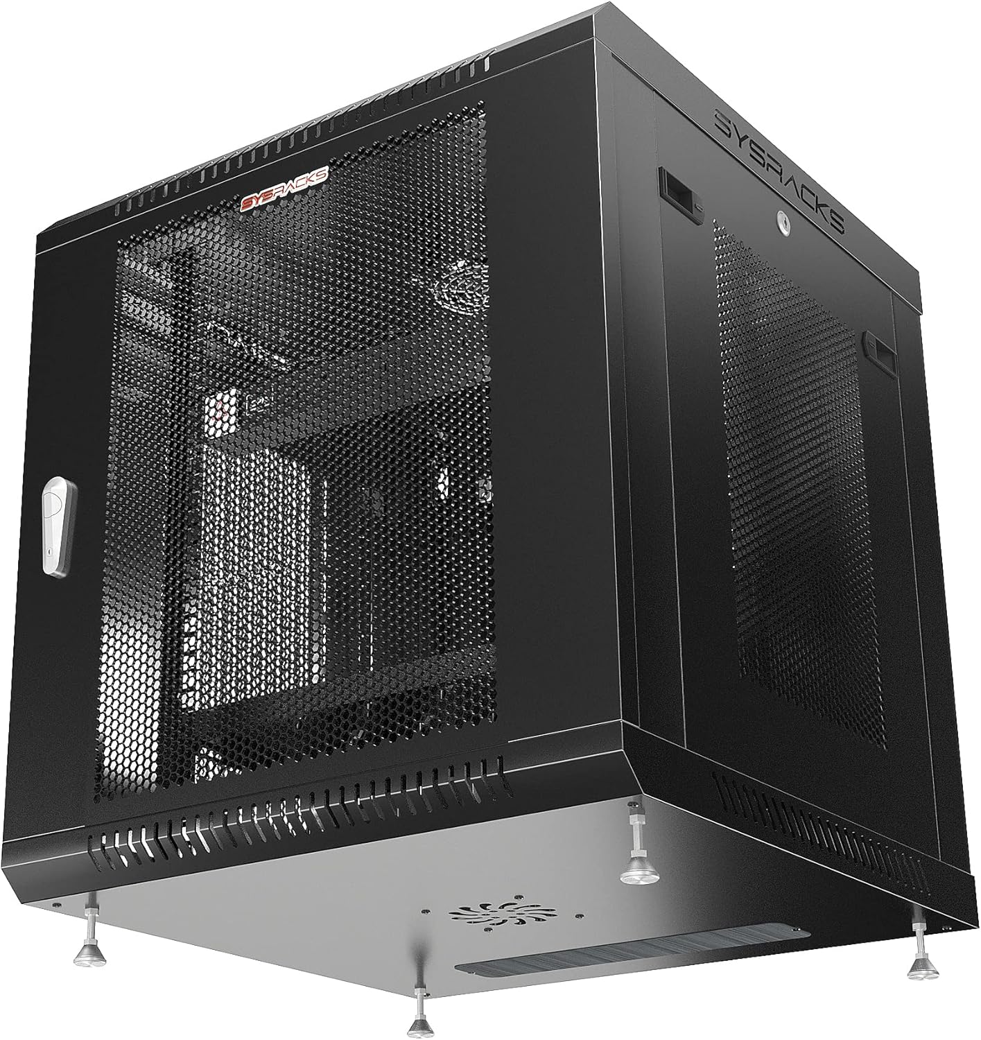 Locking Wall Mount Server Rack 12U with Casters and Shelf V780