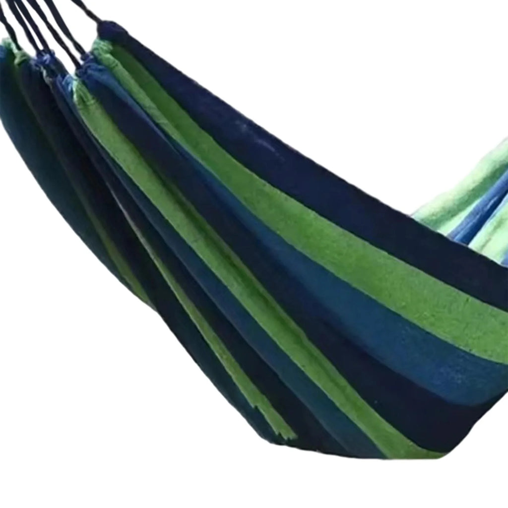 Blue Canvas Camping Hammock 190x150cm Y986974