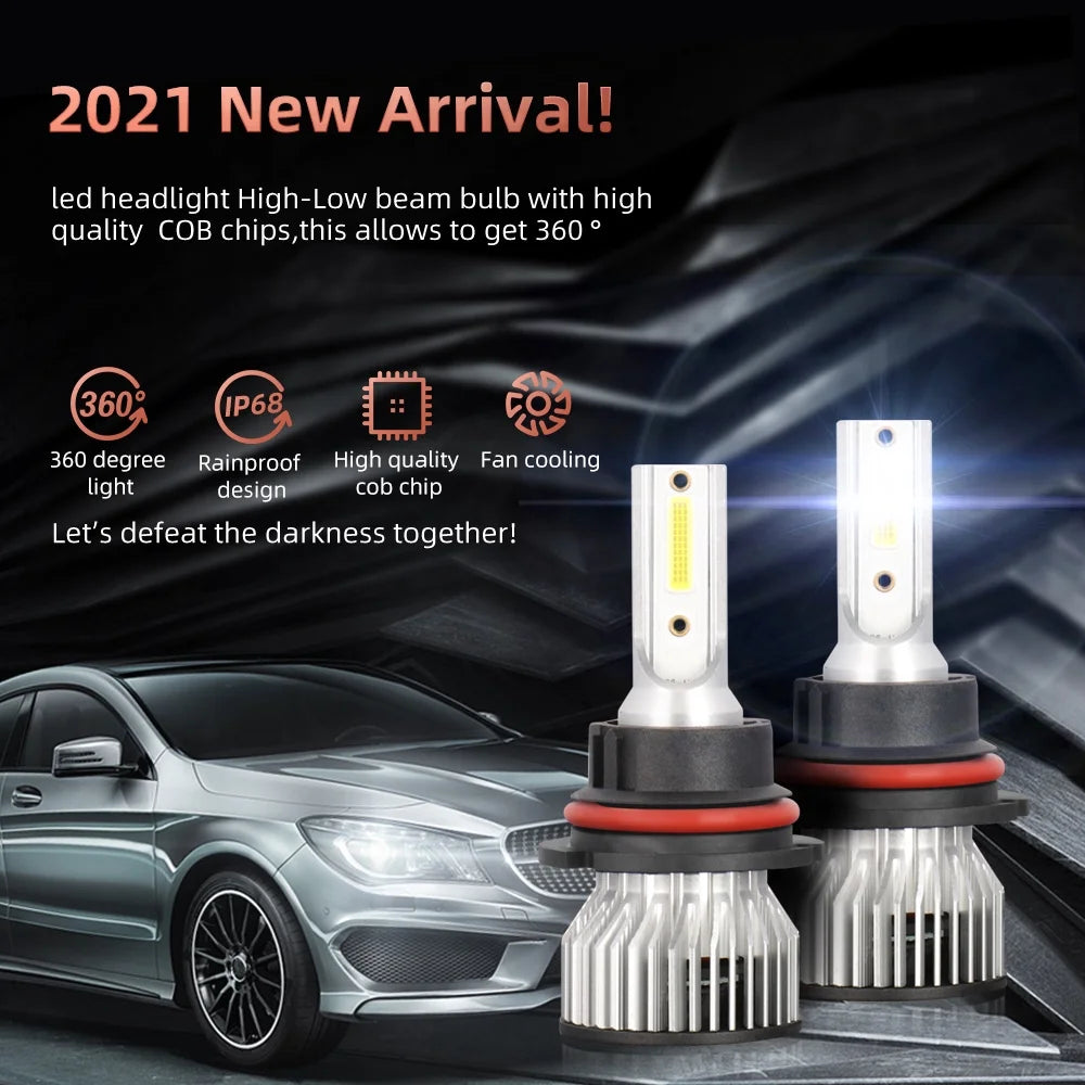 9007 HB5 High Low Dual Beam LED Headlight Bulbs Kit, 2pcs N9220
