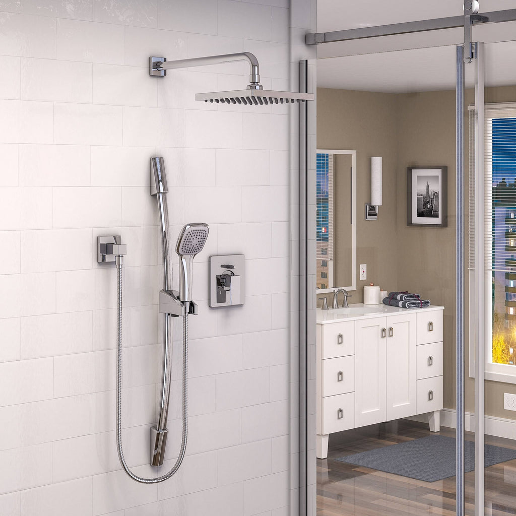 Polished Chrome Square Shower System F69701