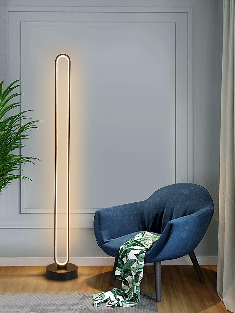 Modern LED Floor Lamp Dimmable with Remote Control 3-Colors Light E2128