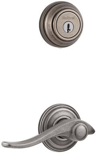 Right Hand Avalon Lever Interior Double Cylinder Handleset Trim Satin Nickel Finish V3233