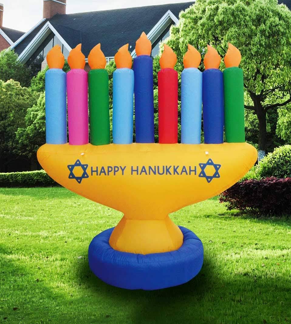 Inflatable Lawn Menorah with LED Lights 7 Feet S9277
