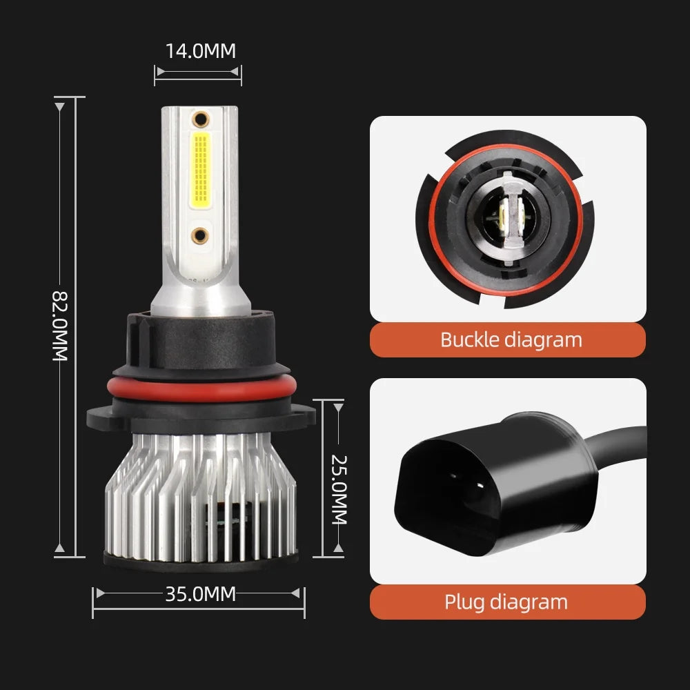 9007 HB5 High Low Dual Beam LED Headlight Bulbs Kit, 2pcs N9220