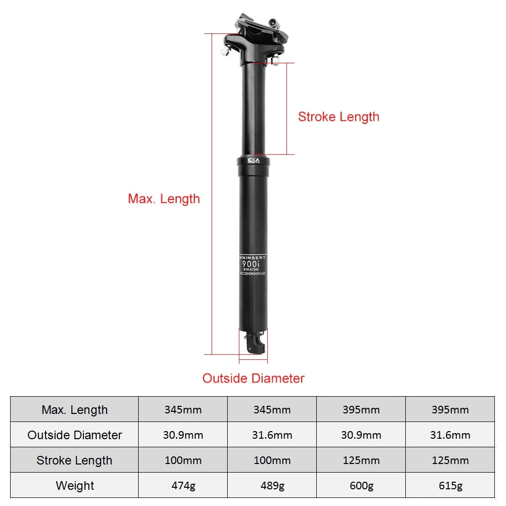 Adjustable Height Hydraulic Mountain Bike Seatpost O457426