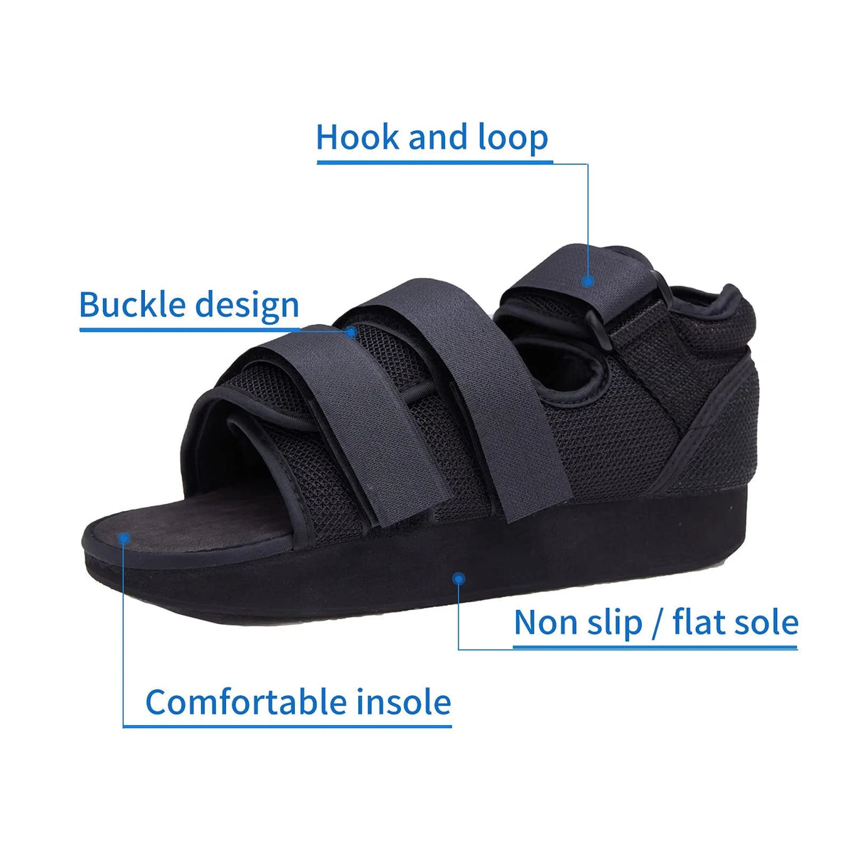 Post Op Medical Walking Shoe with Adjustable Strap G392