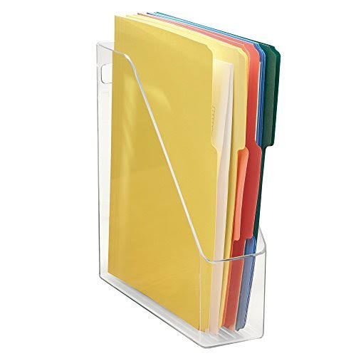 Plastic File Folder Bin Storage Organizer with Handle Y993697