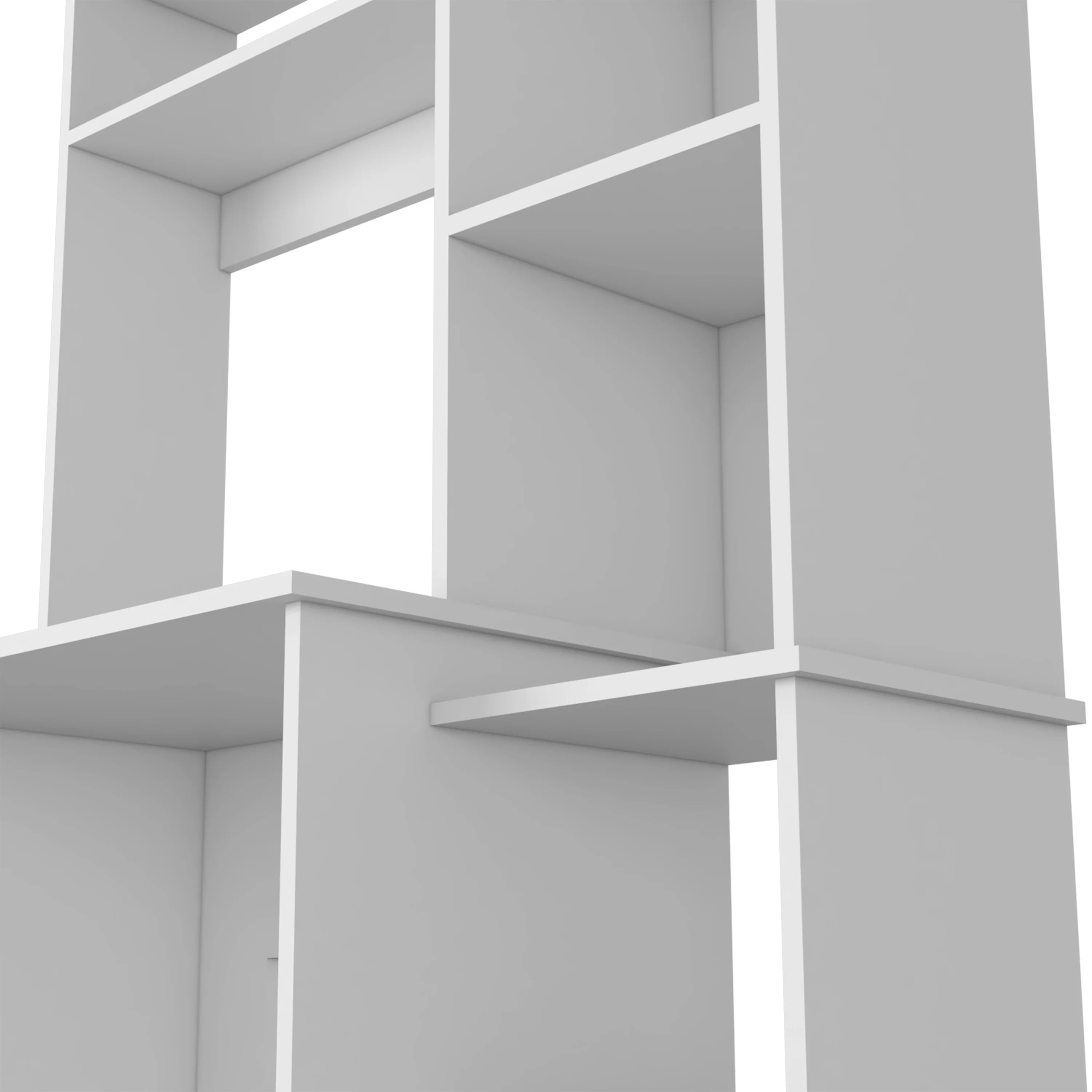 White Writing Desk with Five Shelves F2361