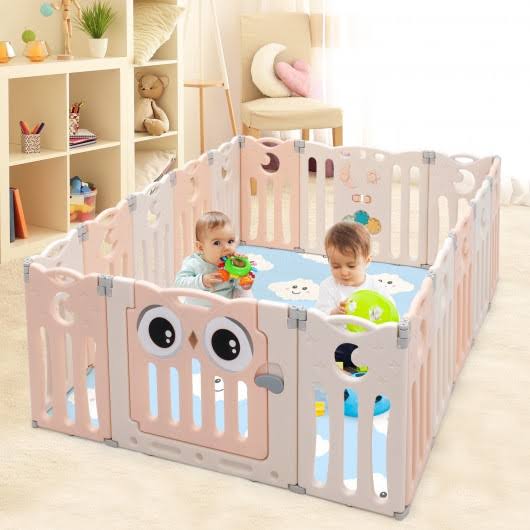 Pink Baby Activity Center Play Yard with Lock Door F12650