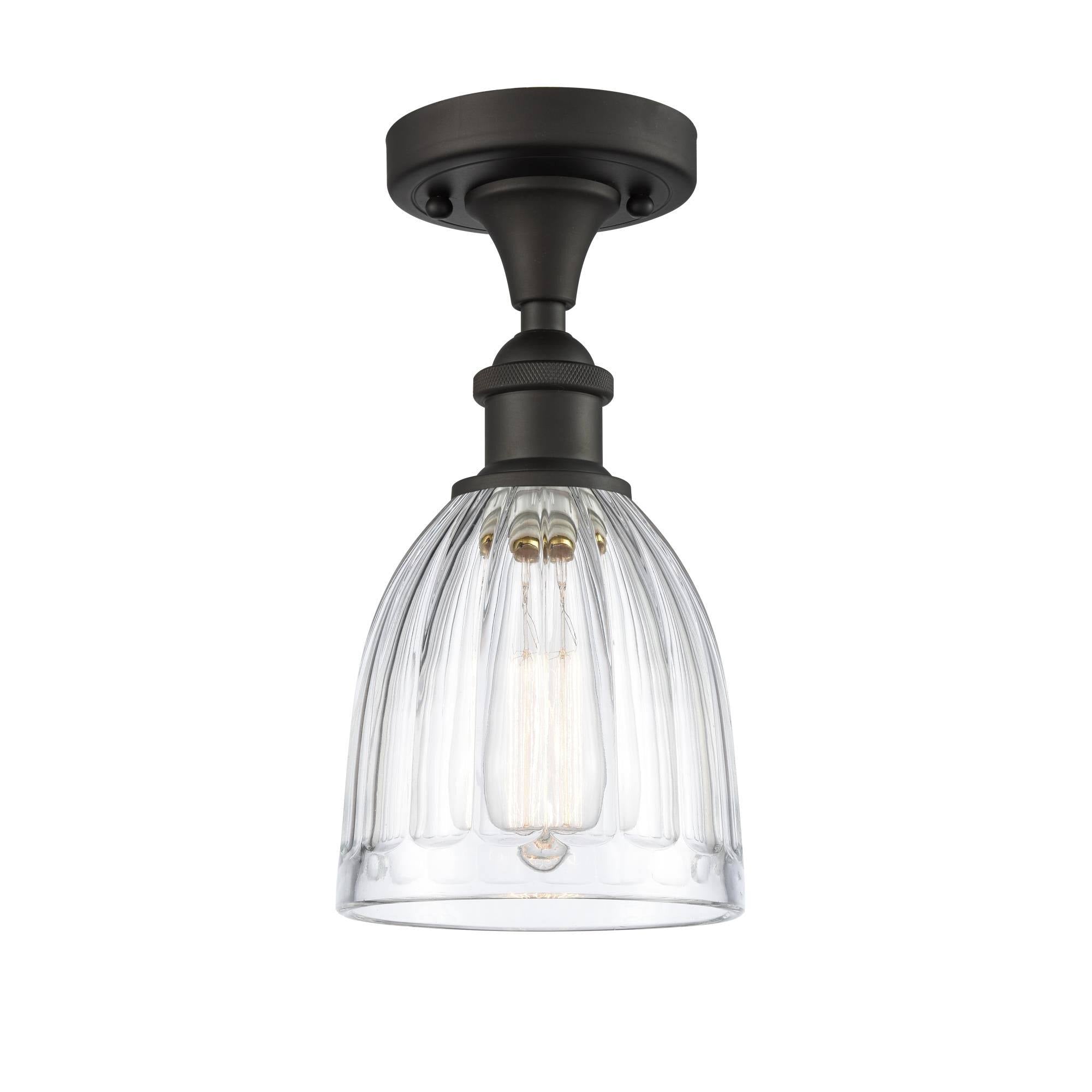 Oil Rubbed Bronze Semi-Flush Mount Light Y37611