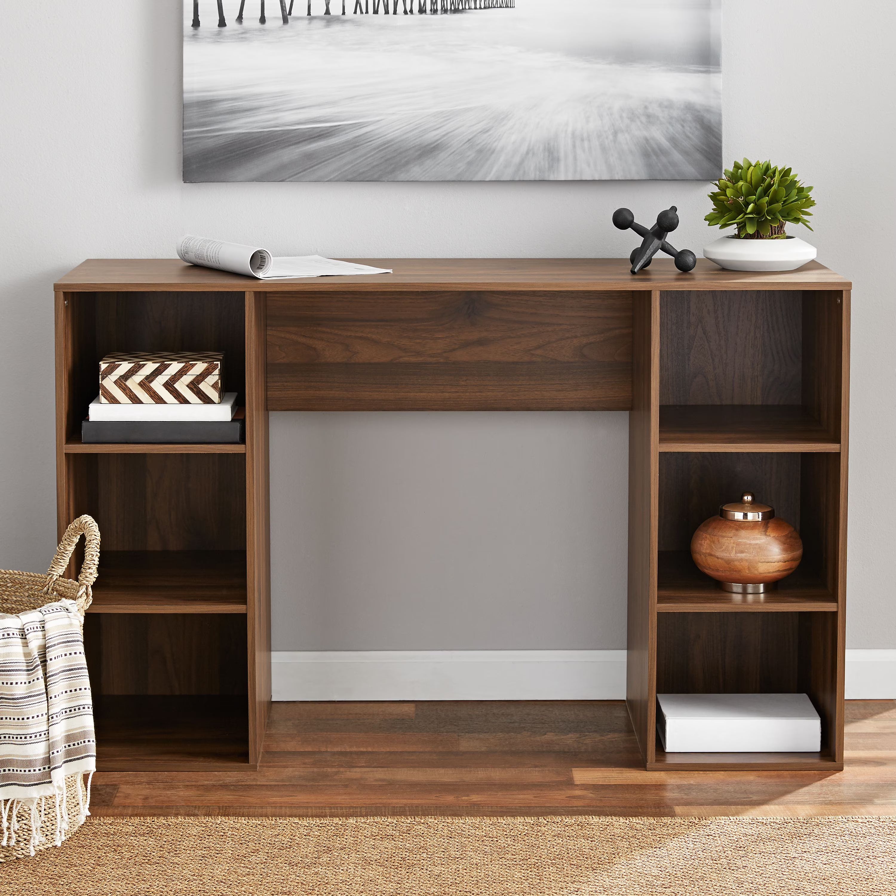 6-Cube Storage Computer Desk W856232