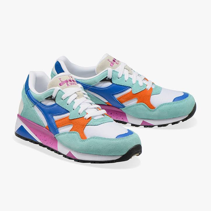 Blue Orange Lilac Trainers T931