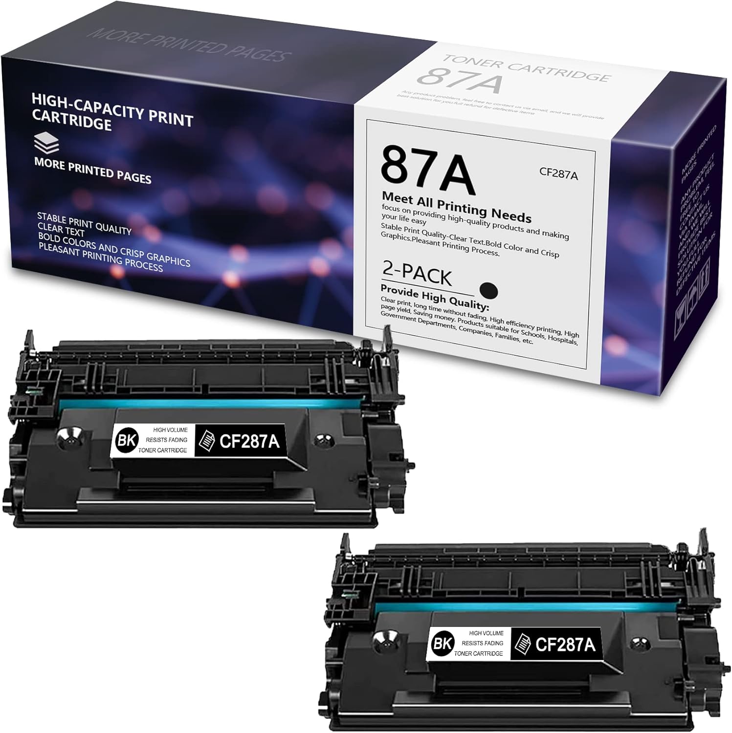 Black 2 Pack CF287A Toner Cartridge I32294