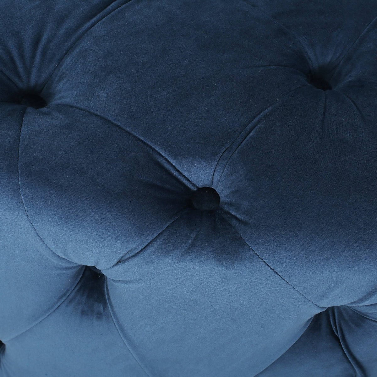 Gray Round Tufted Velvet Ottoman U721957