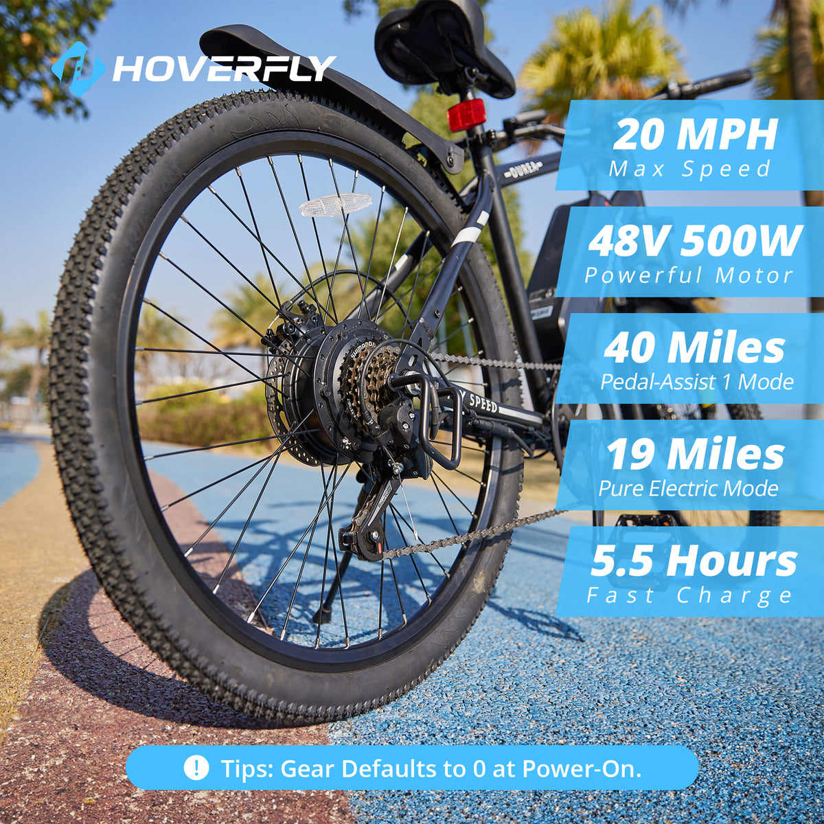26" Electric Bike with Rechargeable Battery, Black B868877