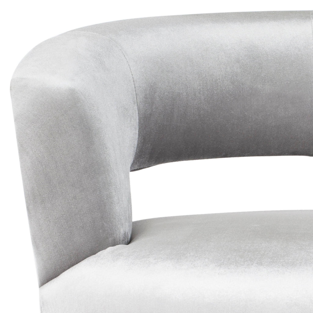 Light Grey Velvet Accent Chair W256668