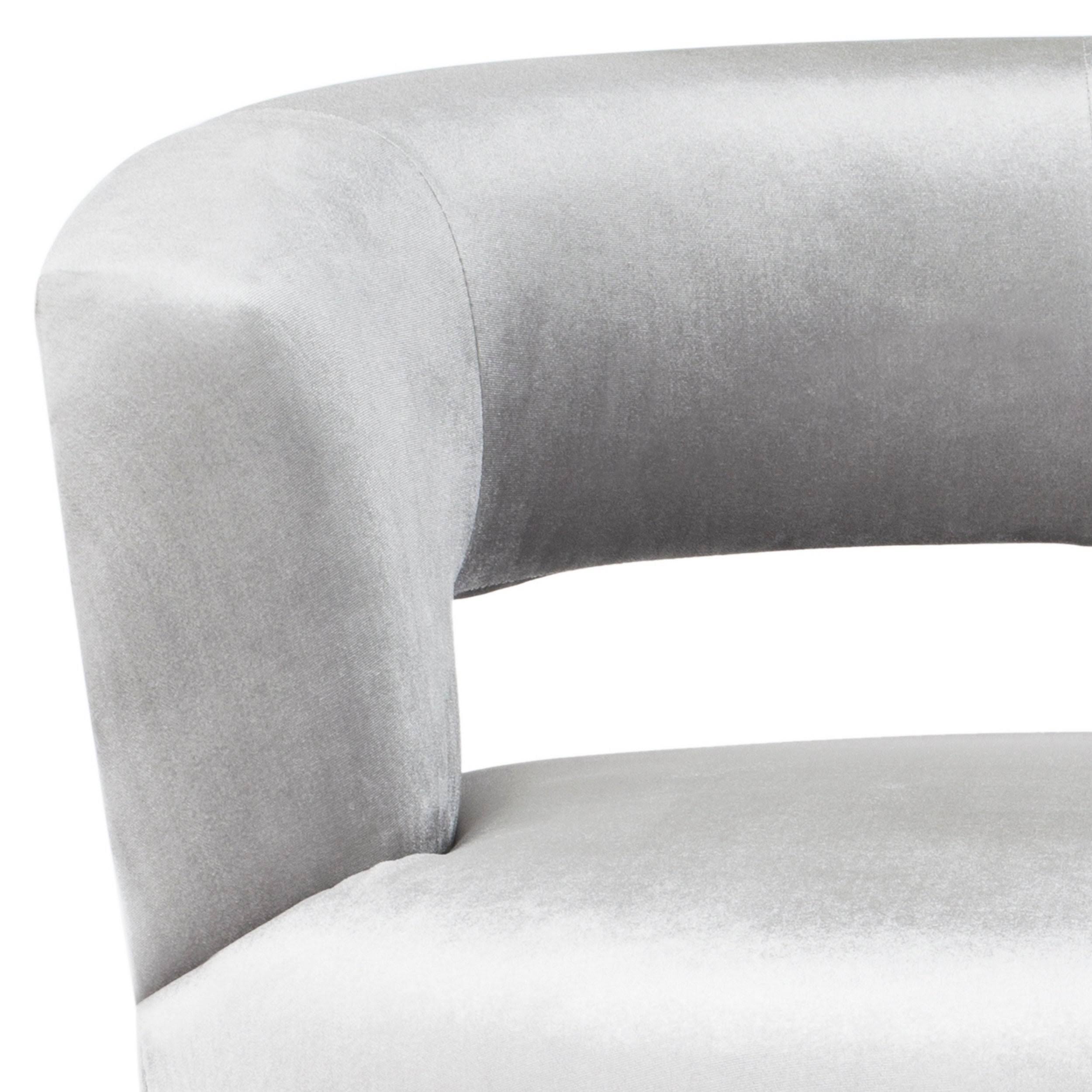 Light Grey Velvet Accent Chair W256668