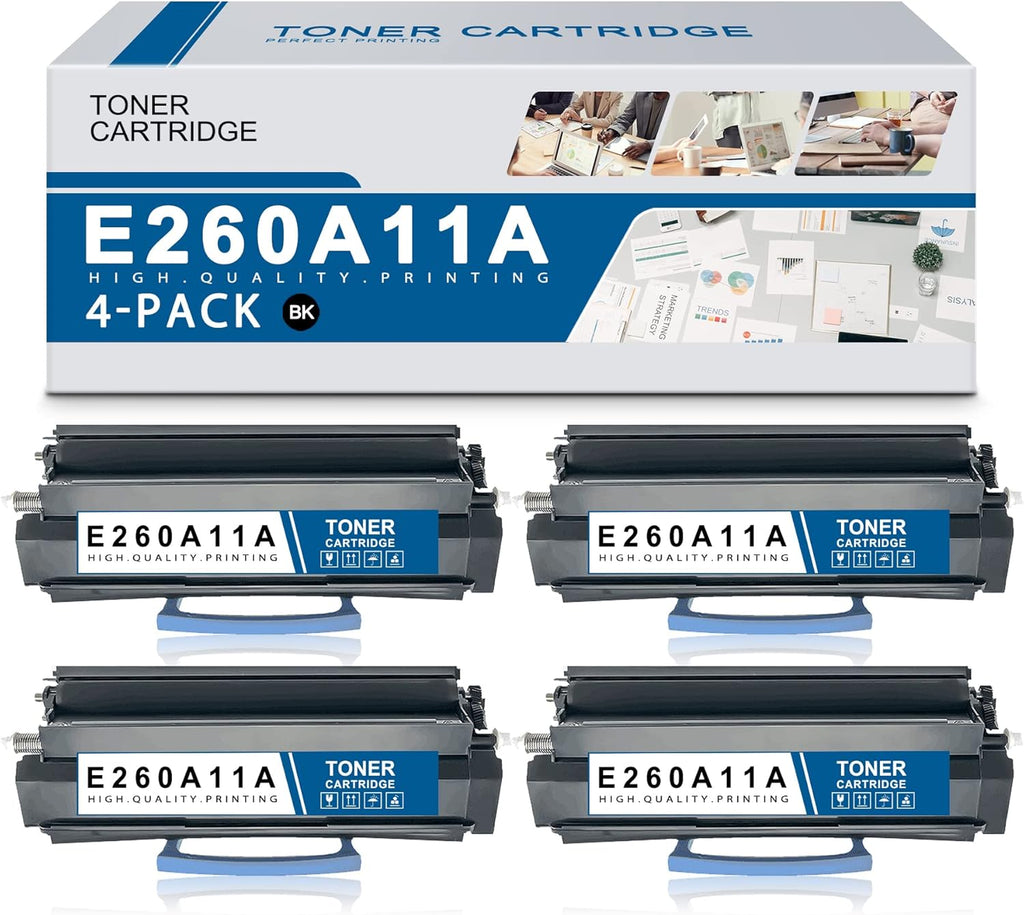 4 Black Remanufactured Toner Cartridge for Lexmark Printer C53996