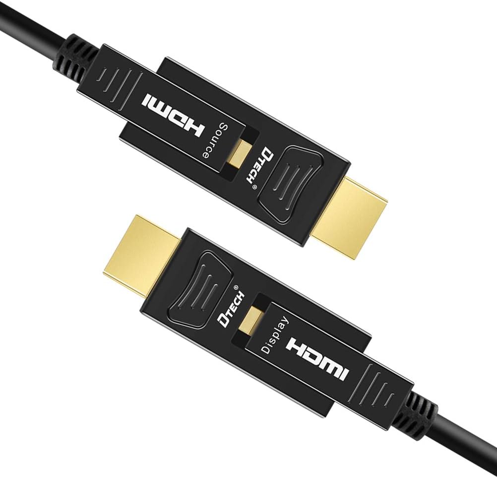Fiber Optic HDMI Cable 150 Feet 4K 60Hz 18Gbps High Speed with Dual Micro HDMI and Standard HDMI Connector A323