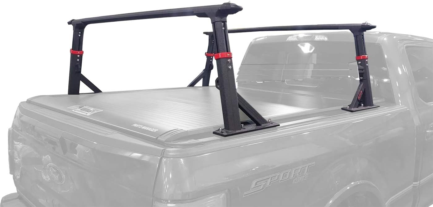 Universal Adjustable-Height Aluminum Truck Bed Rack with Side Rails Z61554